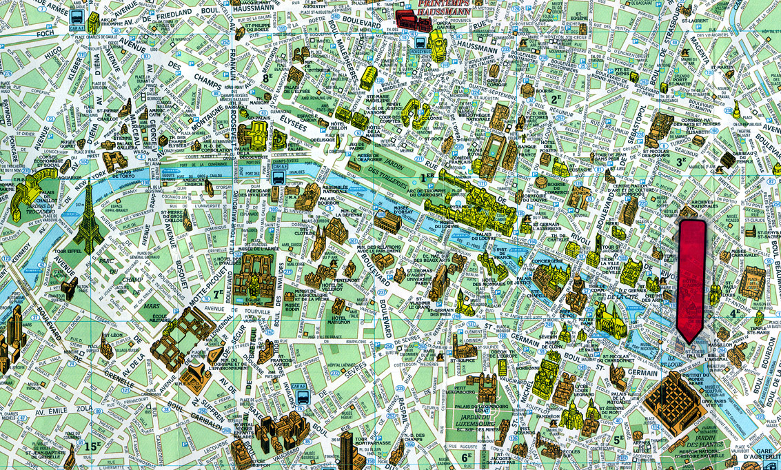 Paris Metro Map With Attractions