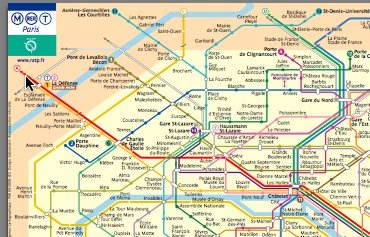 Paris Metro Map With Attractions