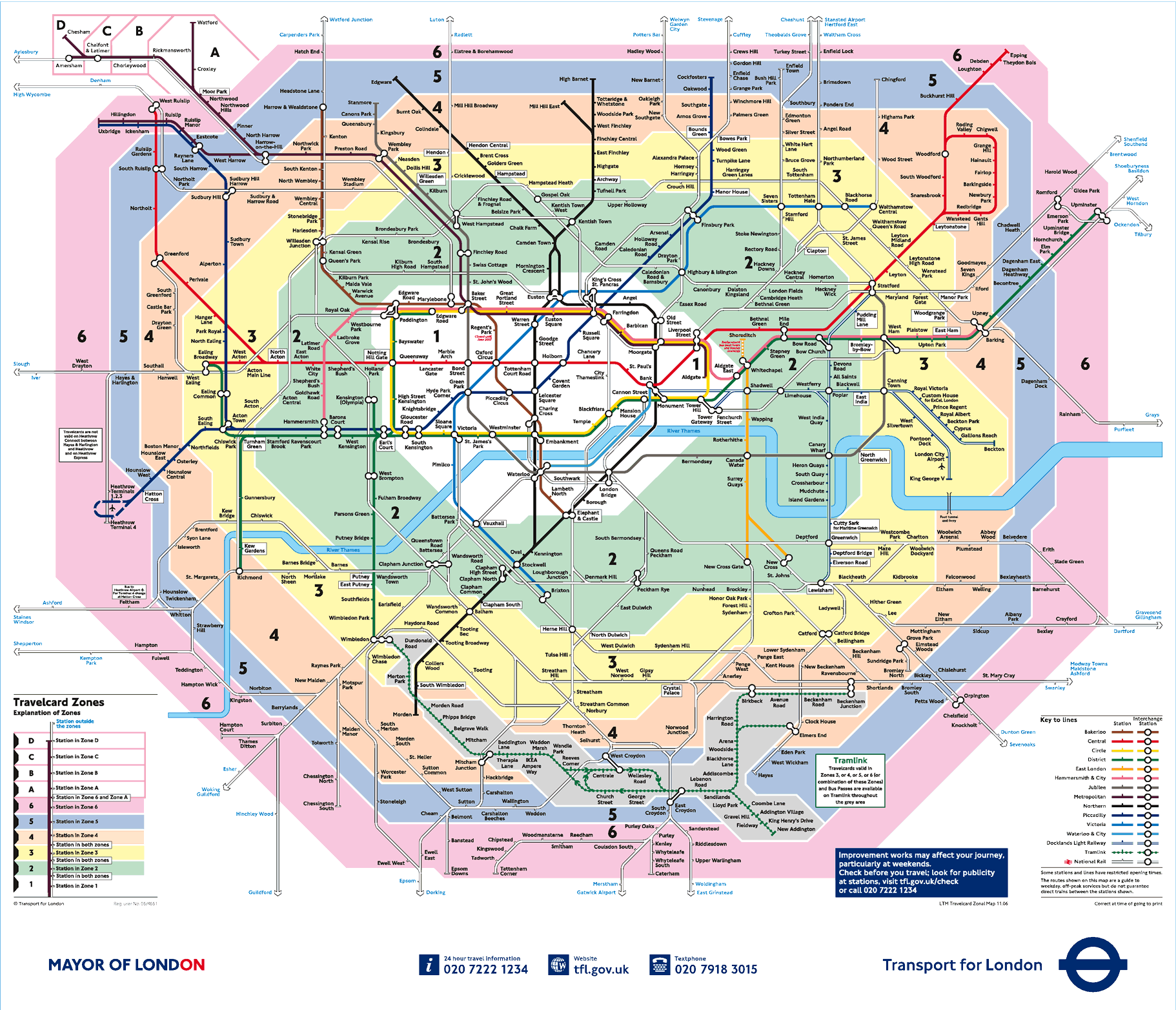 Paris Metro Map Zones 1 2