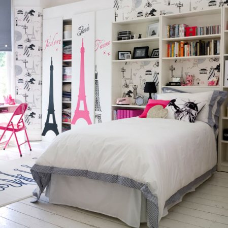 Paris Wallpaper Pink