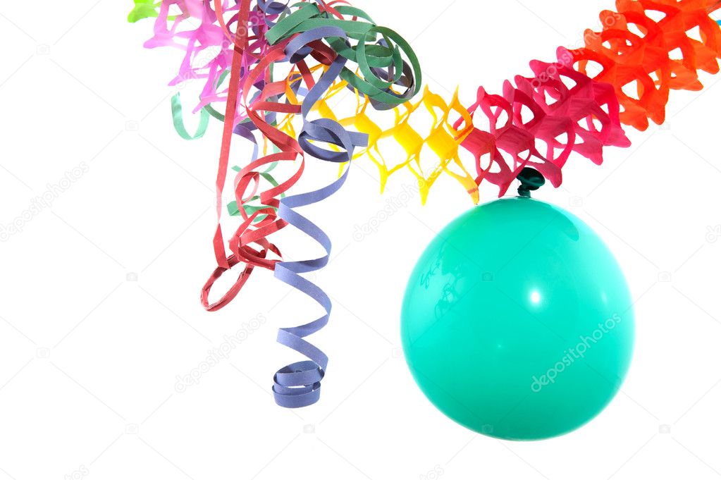 Party Streamers And Balloons