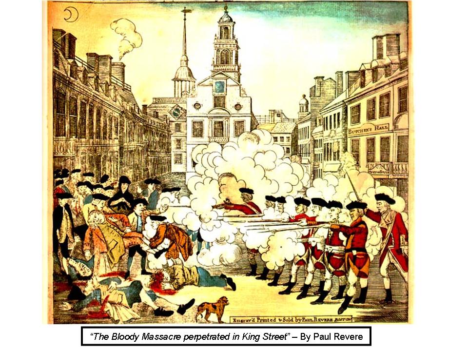 Paul Revere Boston Massacre Engraving Text