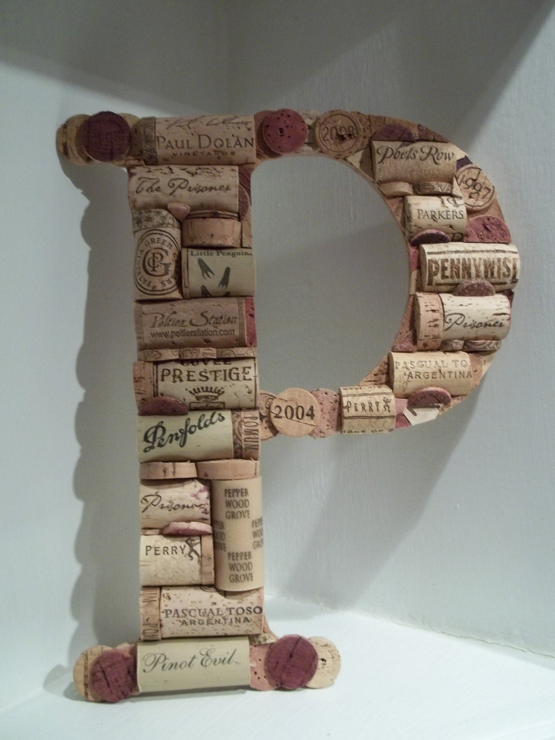 Personalized Letter Art Wine