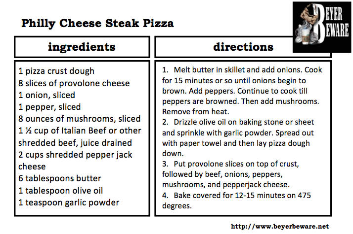 Philadelphia Cheese Steak Recipe