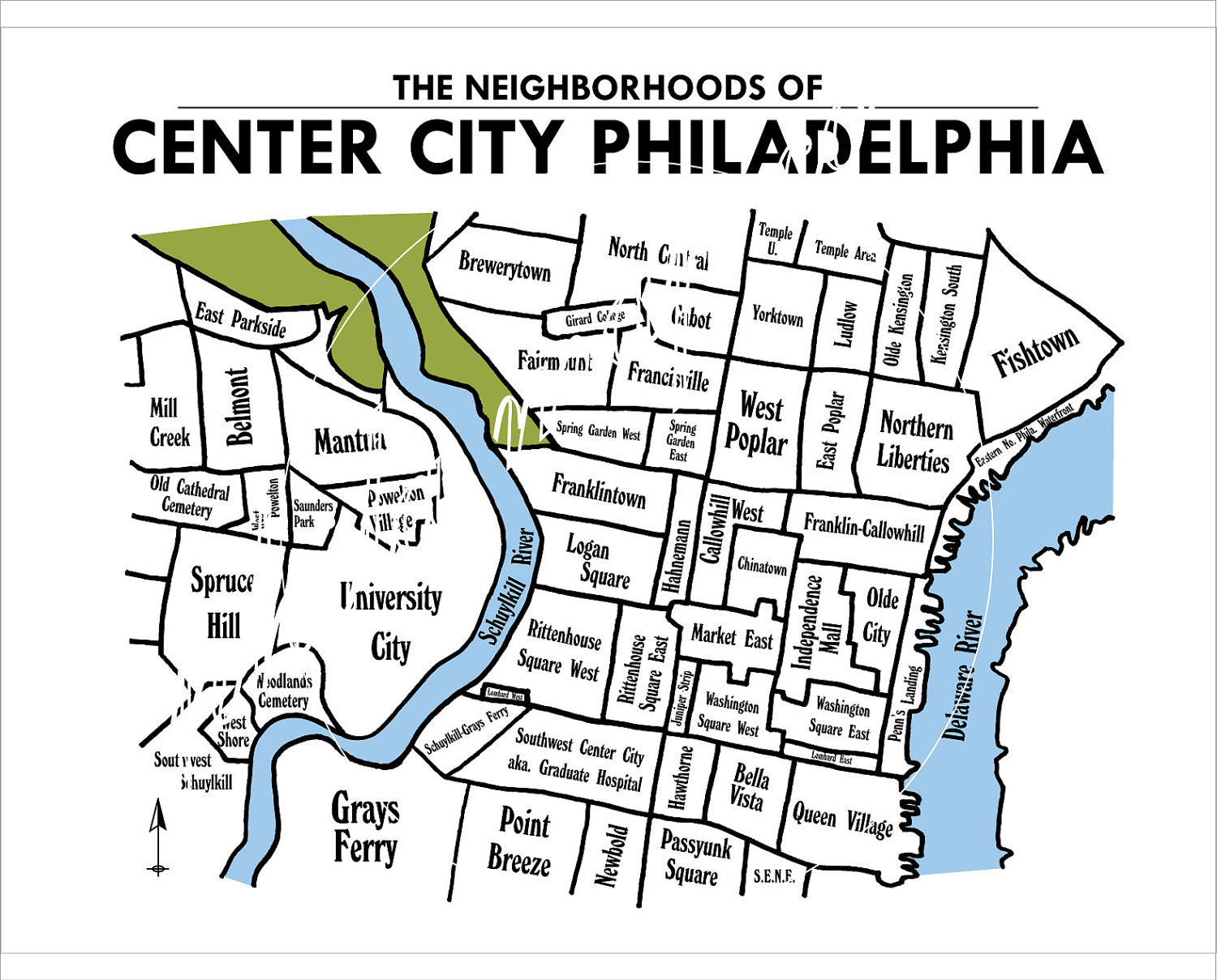Philadelphia Map Center City
