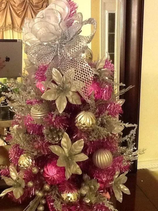 Pictures Of Christmas Trees Decorated In Pink