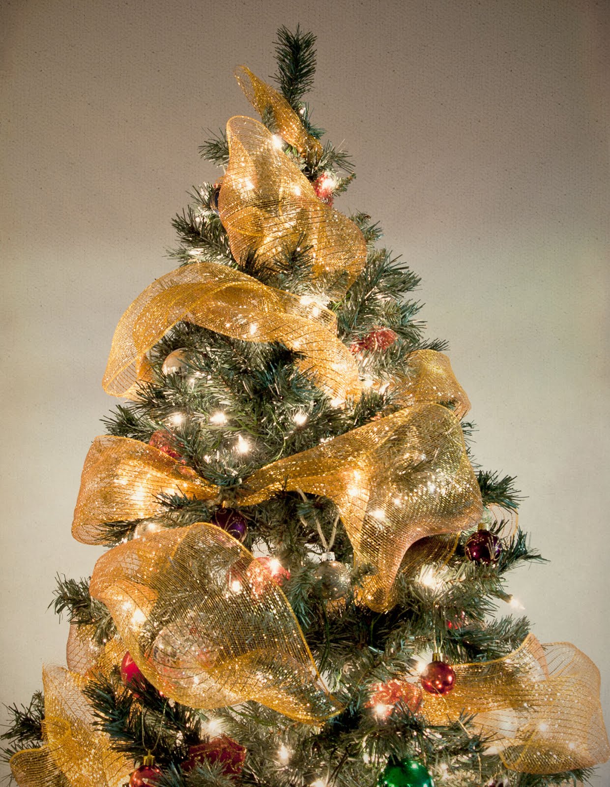 Pictures Of Christmas Trees Decorated With Mesh