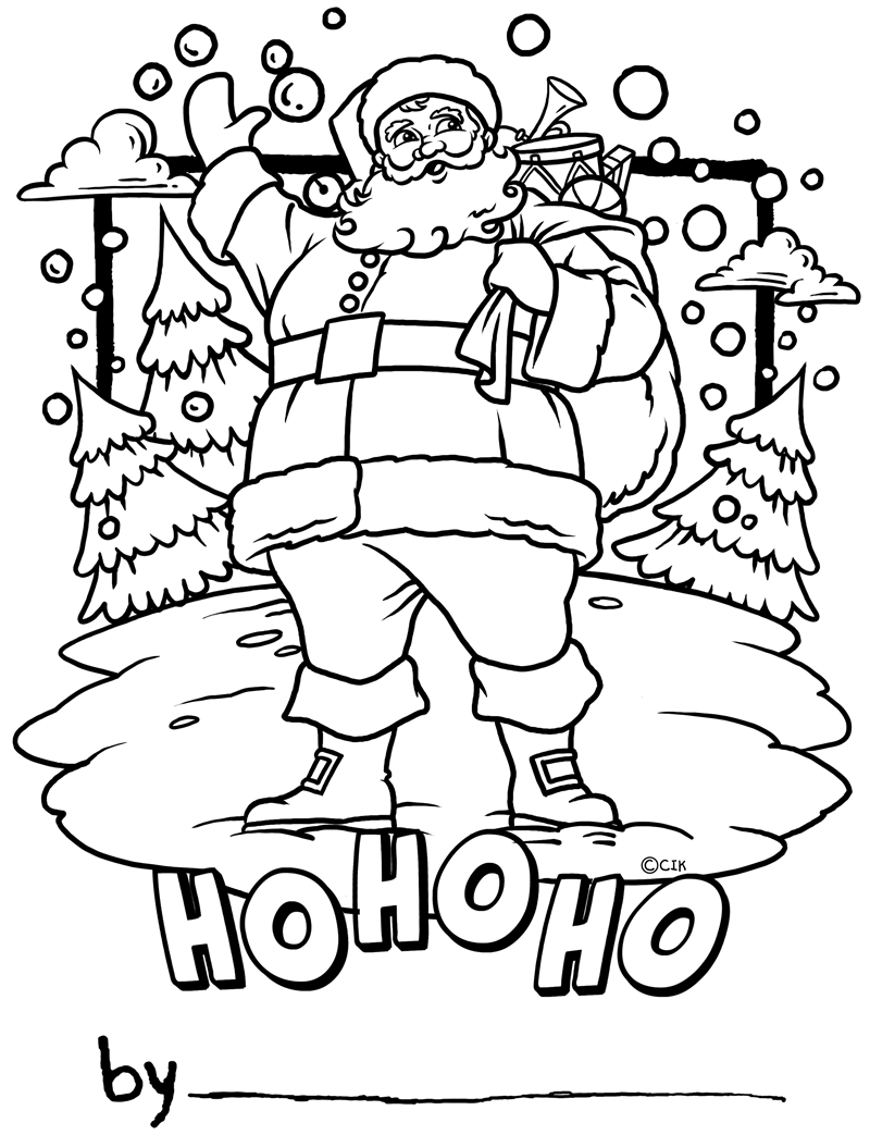 Pictures Of Santa Claus To Color