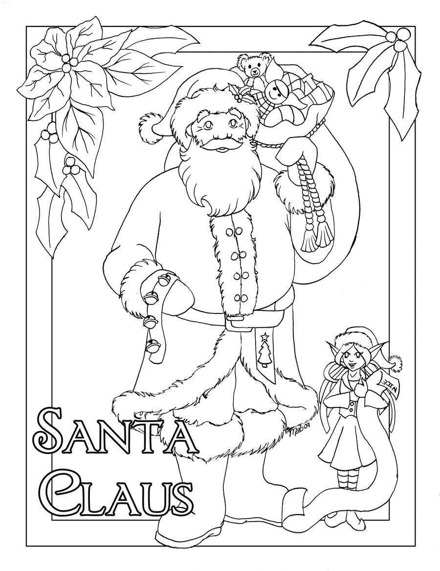 Pictures Of Santa Claus To Color