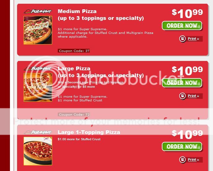 Pizza Hut Coupons 2013