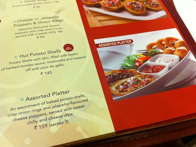 Pizza Hut India Menu Card