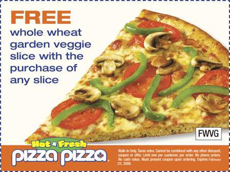 Pizza Pizza Canada Nutrition
