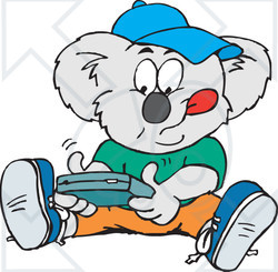 Playing Video Games Clipart