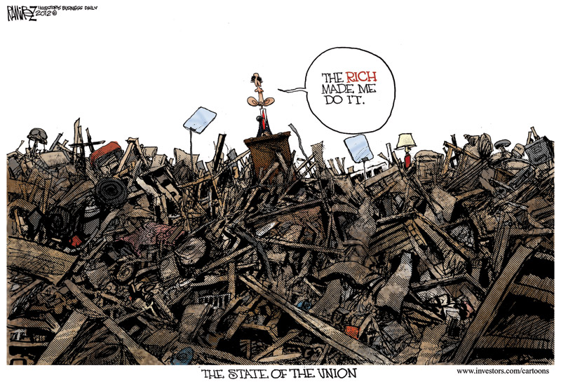 Political Cartoon Obama 2012