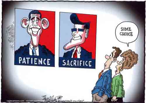 Political Cartoon Obama Romney