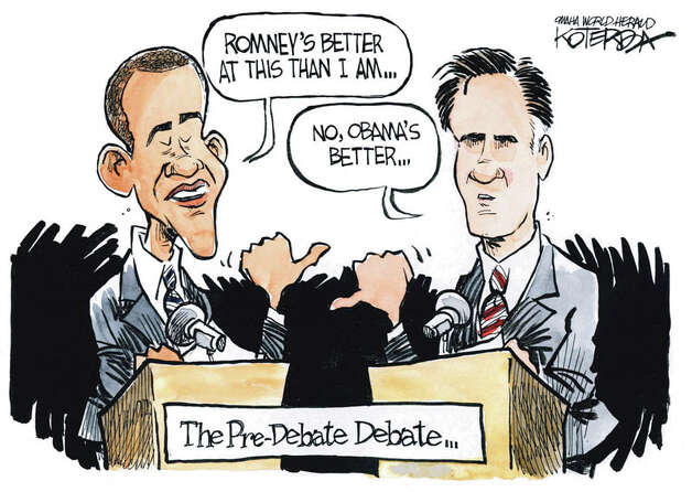 Political Cartoon Obama Vs Romney