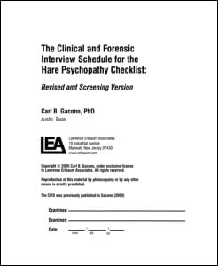 Psychopathy Checklist