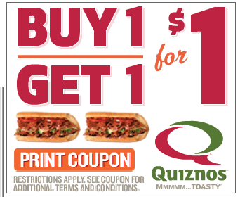 Quiznos Coupons 2012 Free Sub