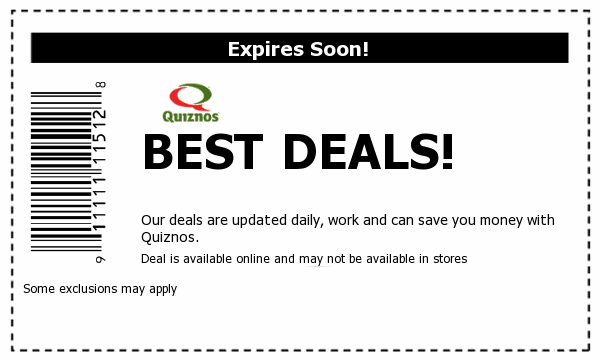 Quiznos Coupons 2012 October