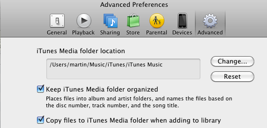 Recently Added Itunes Settings