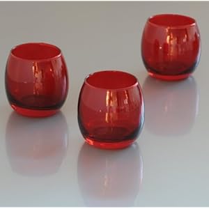 Red Votive Candle Holders Glass