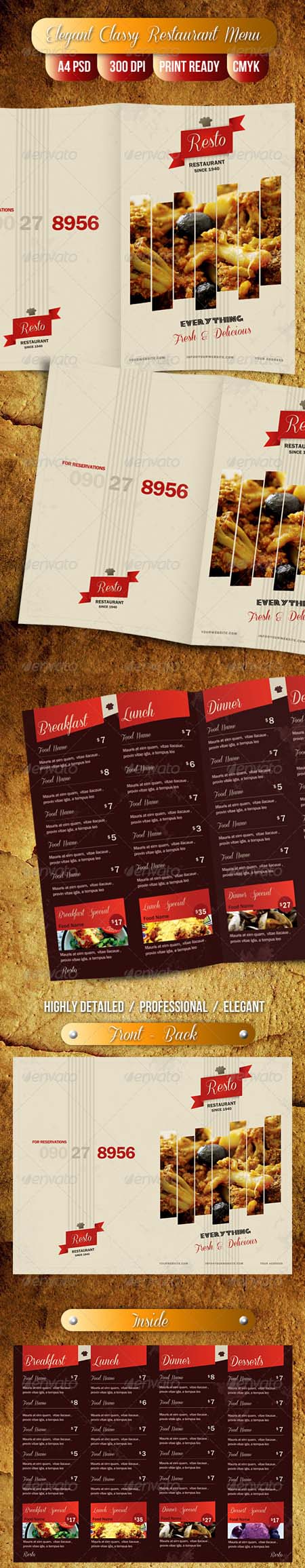 Restaurant Menu Card Templates