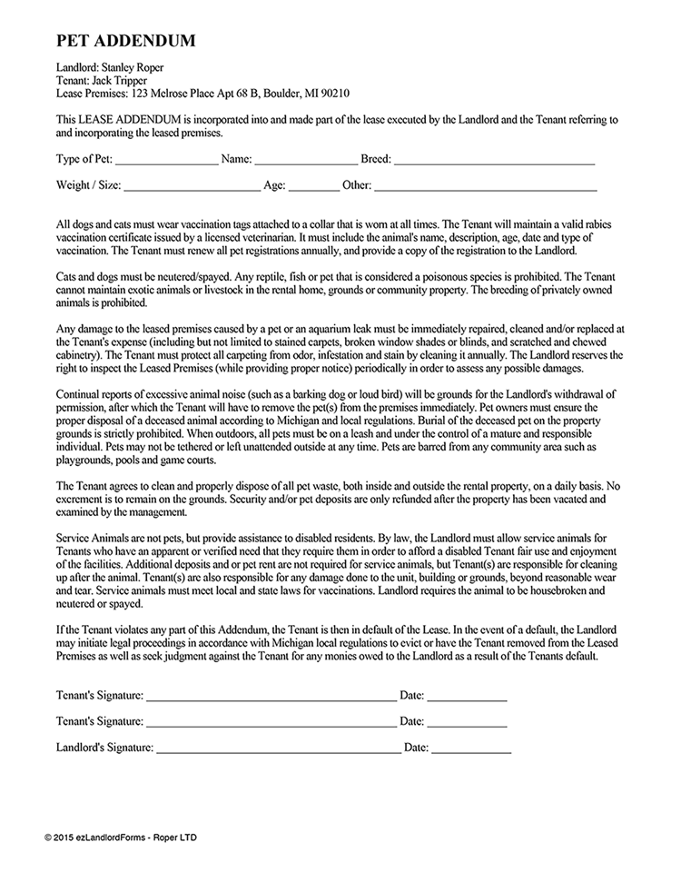 Room Rental Agreement Sample Form