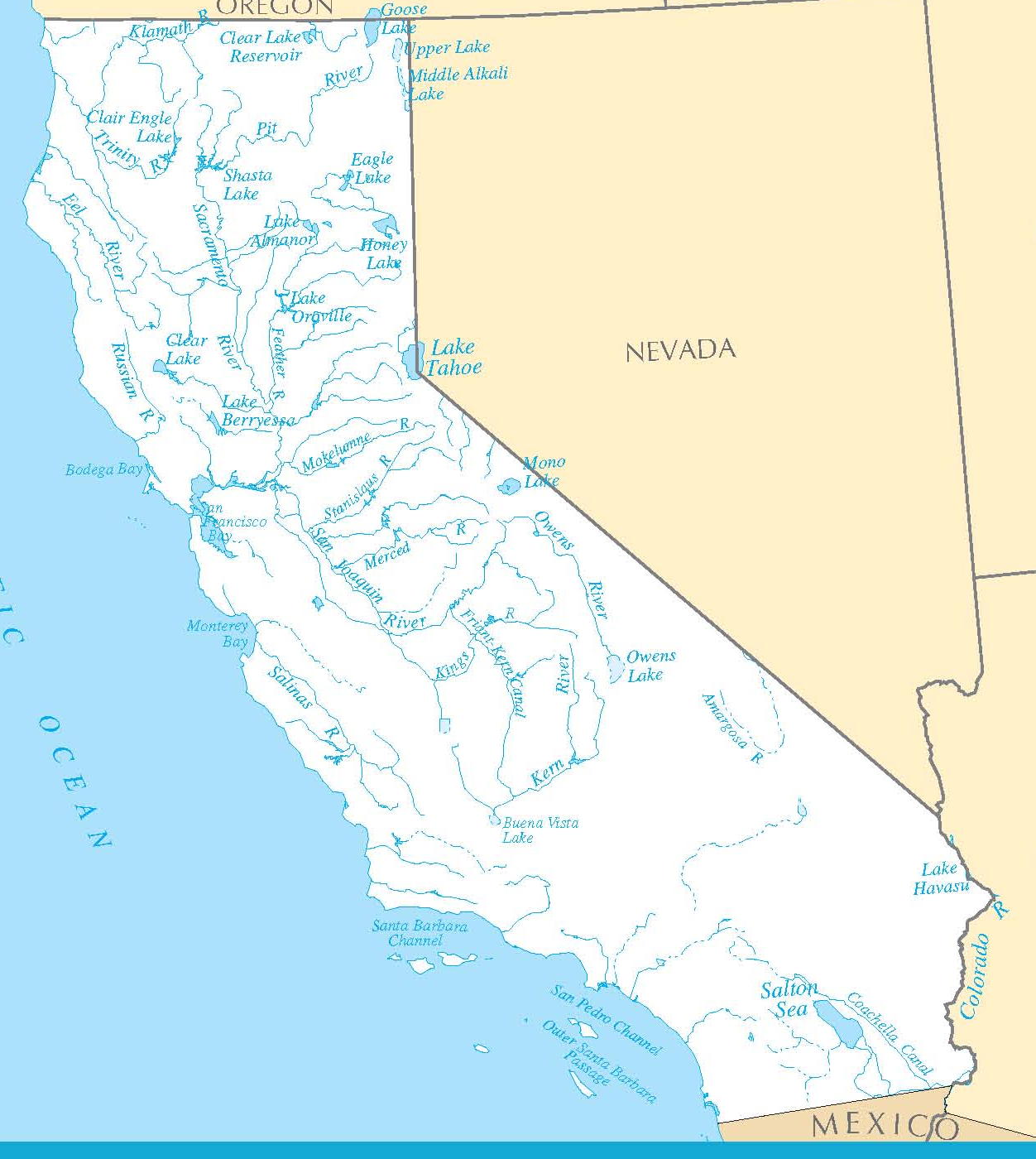Sacramento River Map Of California