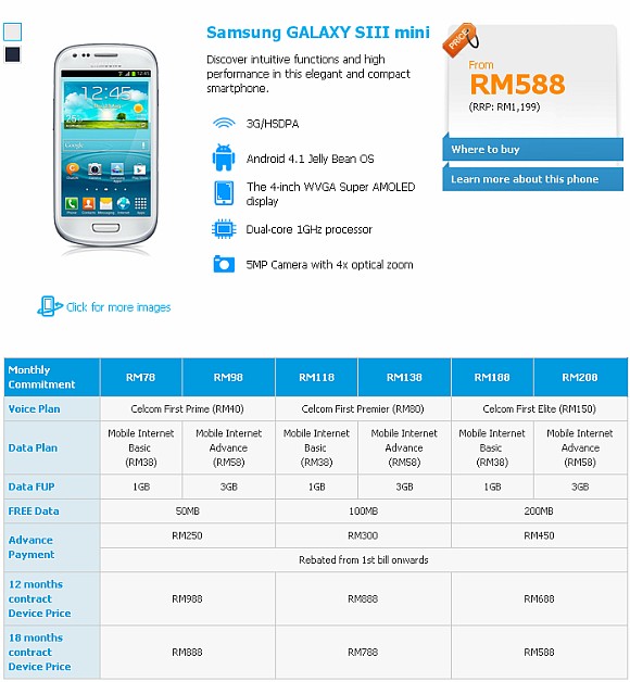 Samsung Galaxy S3 Mini Price In Malaysia