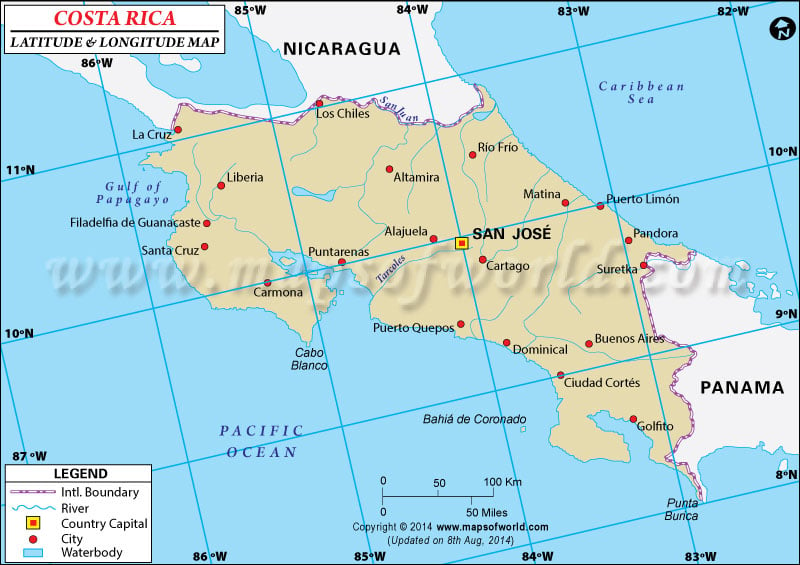 San Jose Costa Rica Map