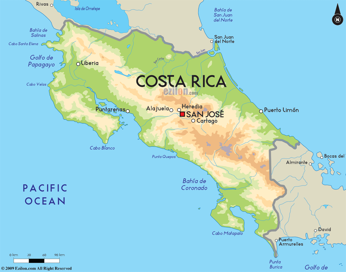 San Jose Costa Rica Map