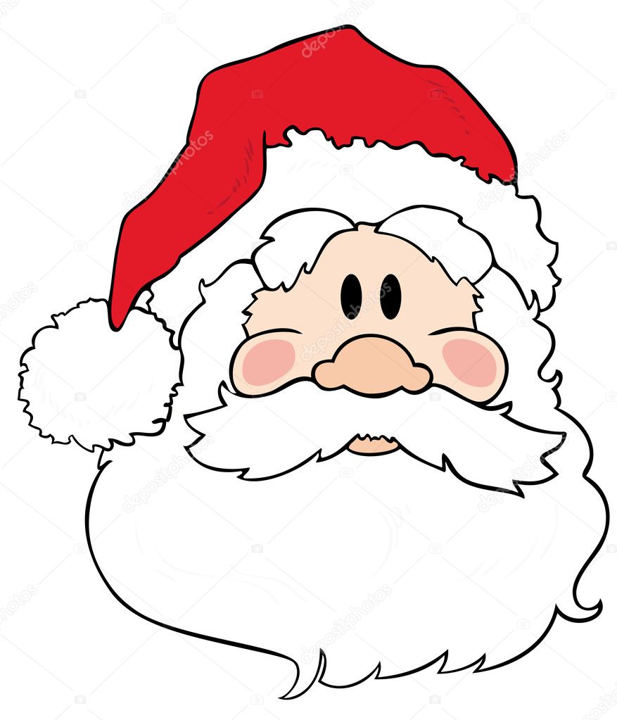 Santa Claus Face Cartoon