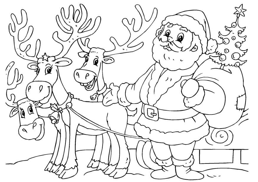 Santa Claus Images For Colouring