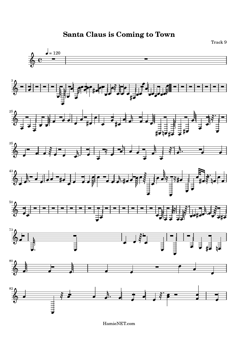 Santa Claus Is Coming To Town Sheet Music Easy Free