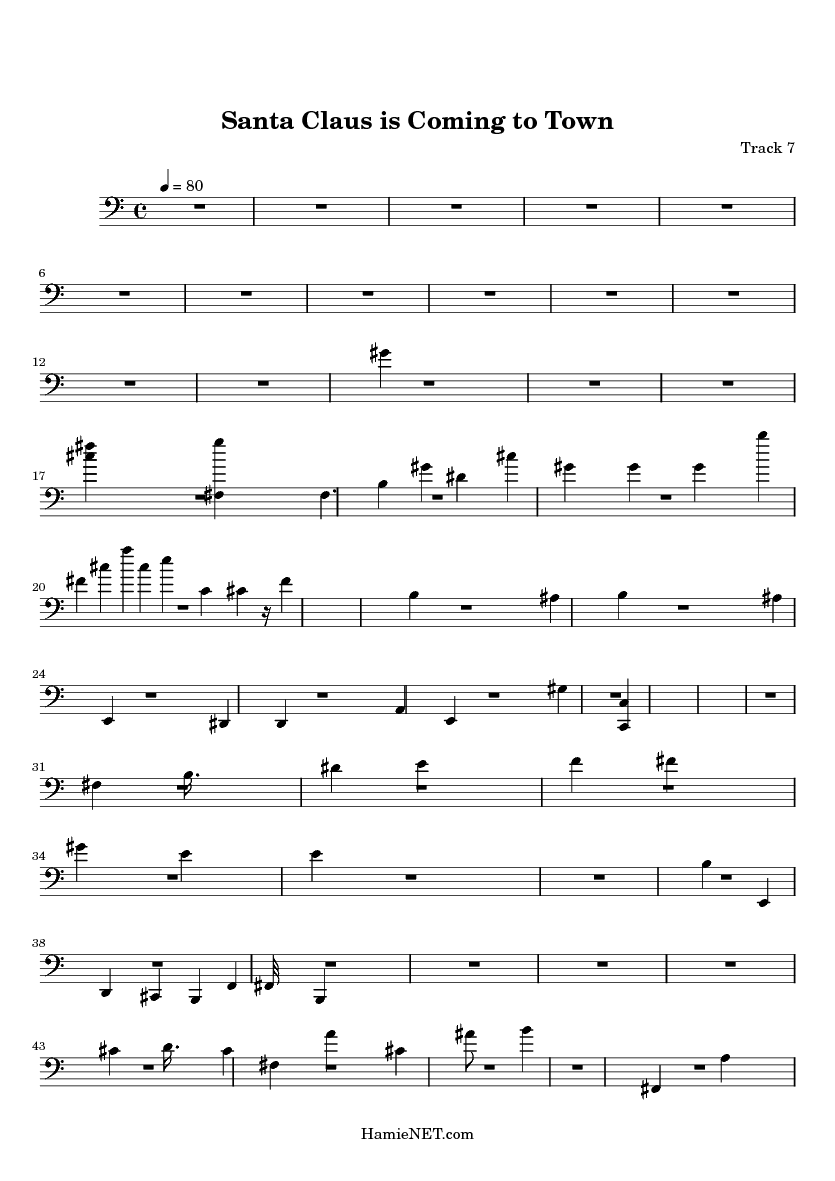 Santa Claus Is Coming To Town Sheet Music Flute