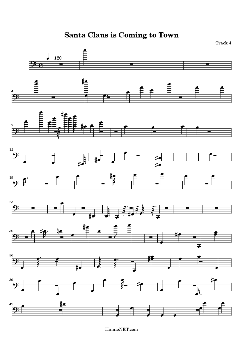 Santa Claus Is Coming To Town Sheet Music For Clarinet