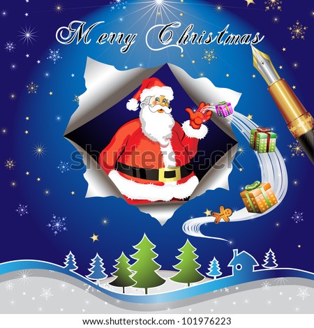 Santa Claus With Gifts Images