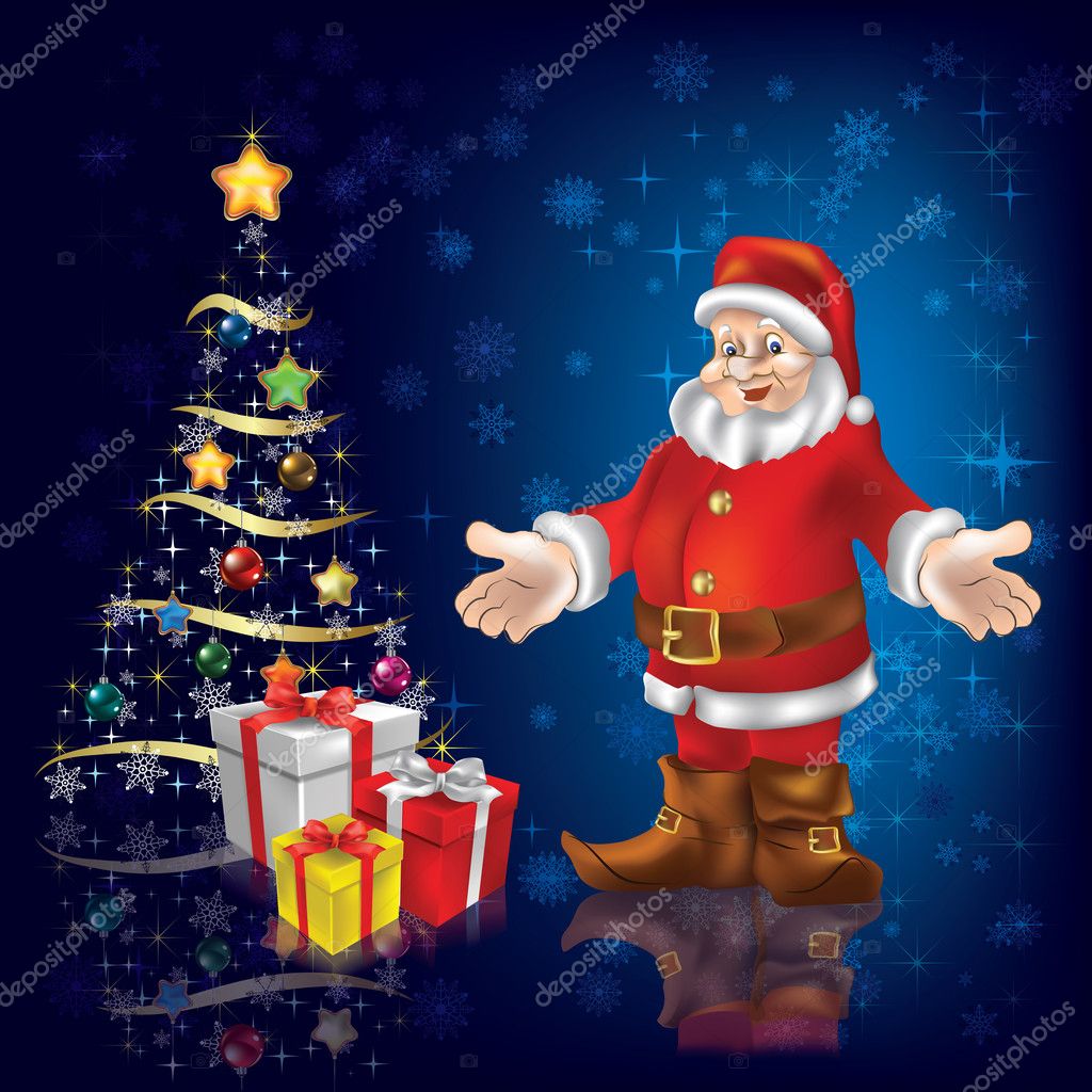 Santa Claus With Gifts Pictures