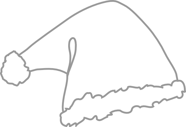 Santa Hat Clipart Black And White