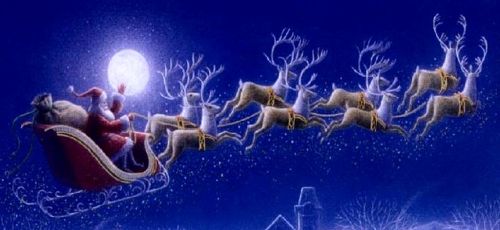 Santa Sleigh And Reindeer Lights