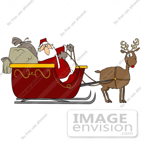 Santa Sleigh Pictures Clip Art