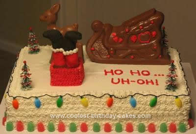 Santa Stuck In Chimney Cake