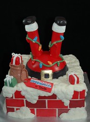 Santa Stuck In Chimney Cake