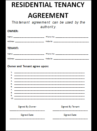 Shorthold Tenancy Agreement Template Free