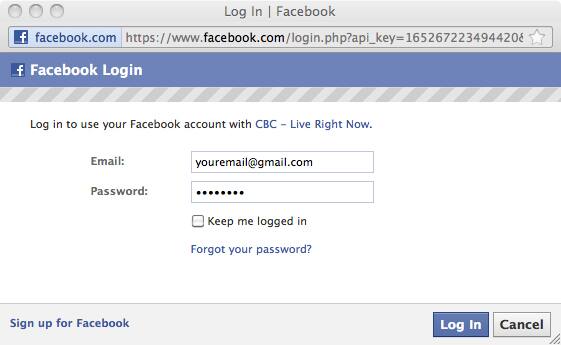 Signup With Facebook Button