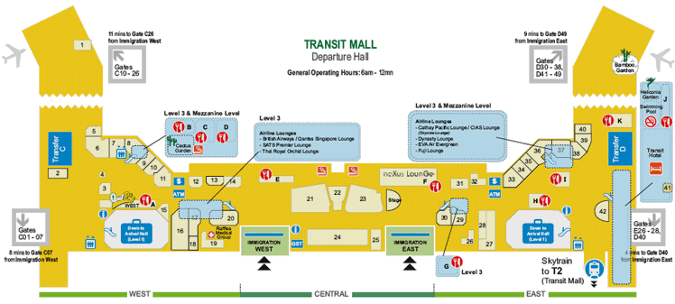 Singapore Changi Airport Terminal 2 Map