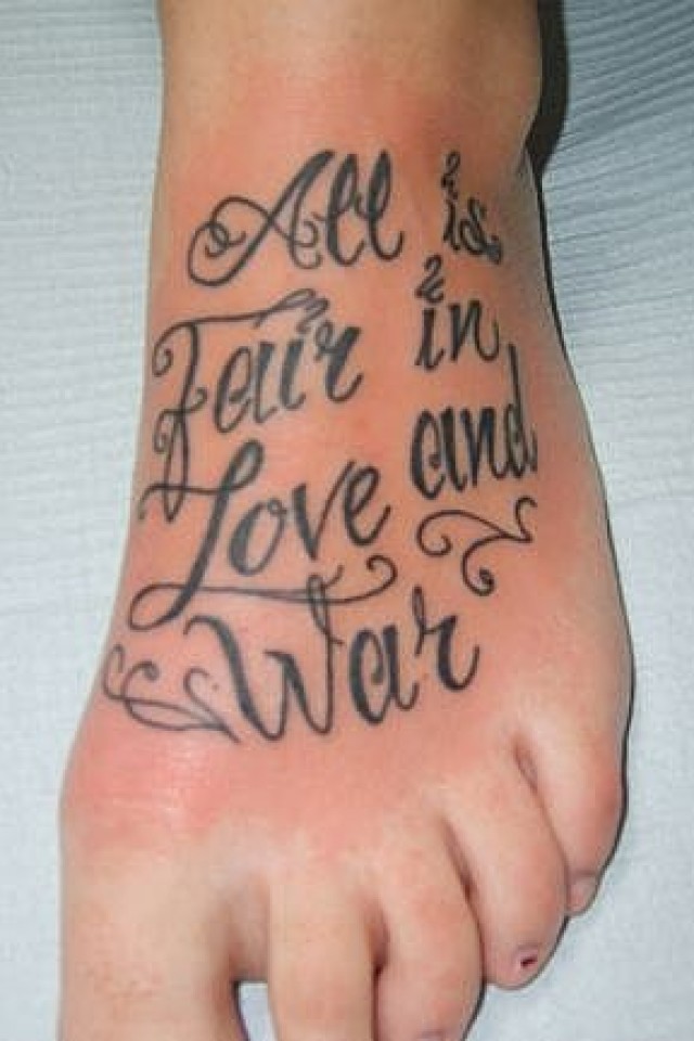 Small Tattoos For Women On Foot