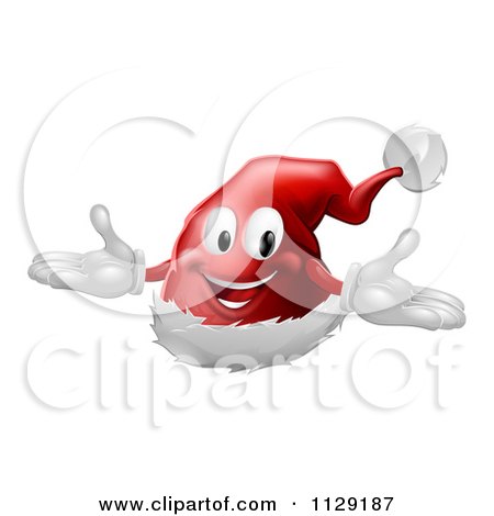 Smiley Face With Santa Hat Clipart