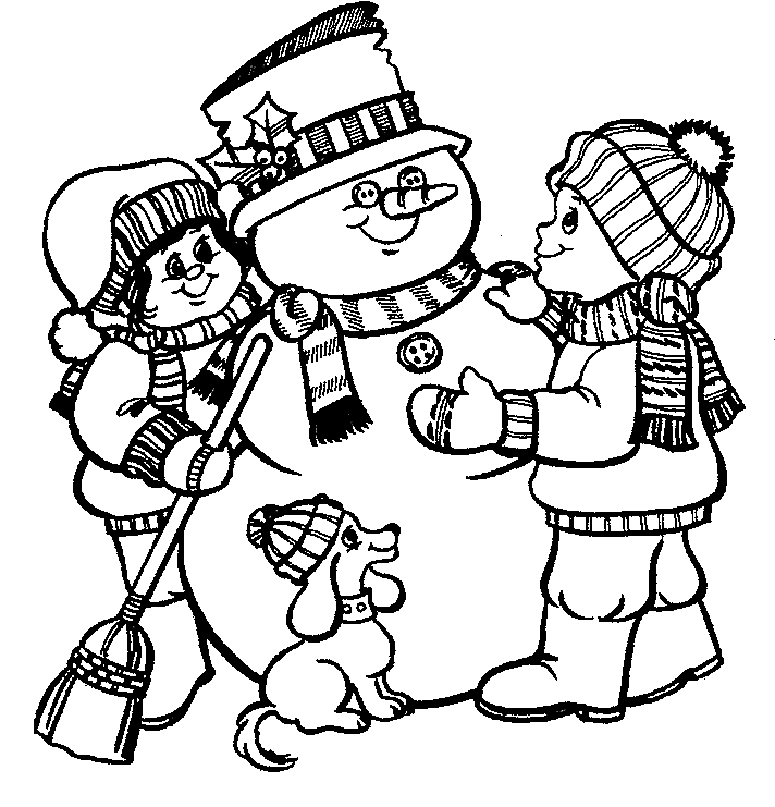 Snowman Pictures To Color