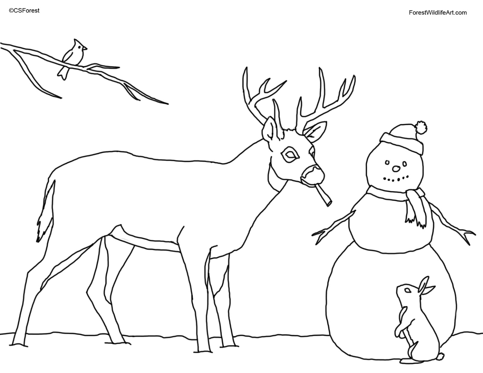 Snowman Pictures To Color